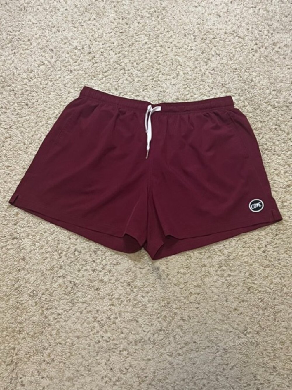 Cove USA Men's Maroon 5" Inseam Performance Athletic Shorts Size 38 Waist EUC